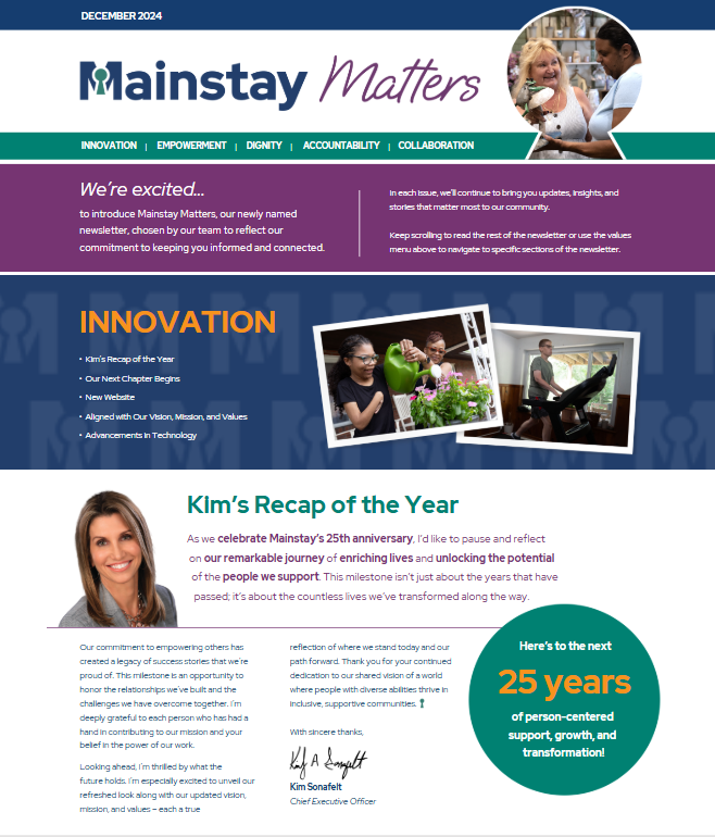 December 2024 – Mainstay Matters